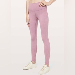 Lululemon Wunder Under High Rise Tight Snow Washed 28" Leggings Pink Size 4